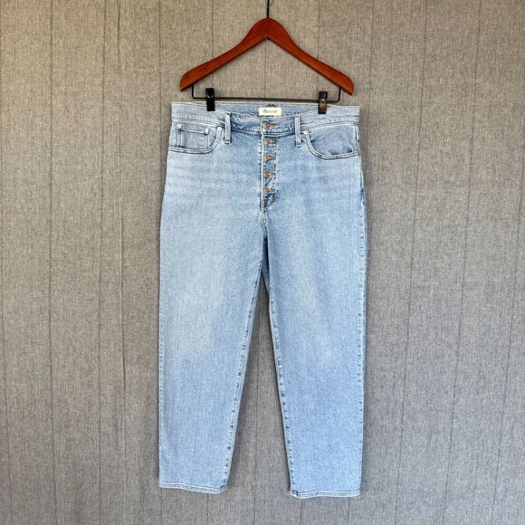 Madewell The Perfect Vintage Straight Jeans Exposed Button Fly: Sedalia Wash - Picture 4 of 15